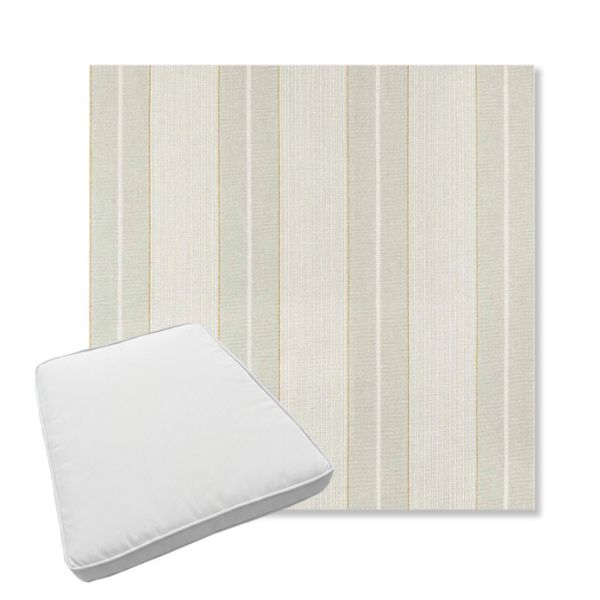 Picture of Carlo Celery | Boxed Trapezoid Outdoor Dining Chair Seat Cushions - Sunbrella© Fabric