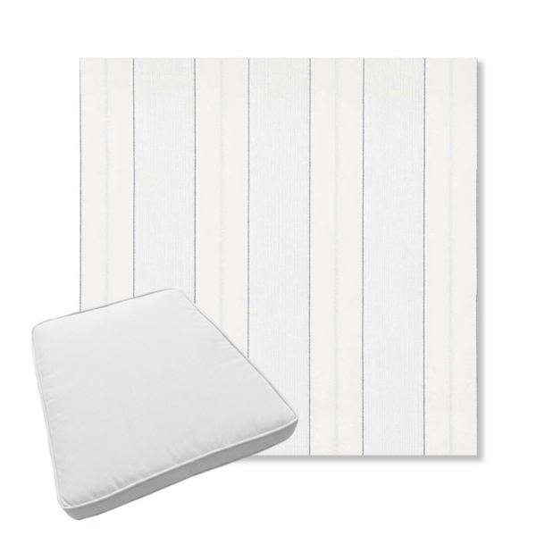 Picture of Carlo Coastal | Boxed Trapezoid Outdoor Dining Chair Seat Cushions - Sunbrella© Fabric