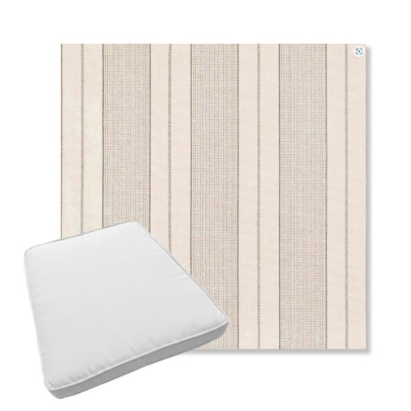Picture of Carlo Graphite | Boxed Trapezoid Outdoor Dining Chair Seat Cushions - Sunbrella© Fabric