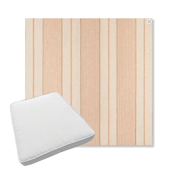 Picture of Carlo Mesa | Boxed Trapezoid Outdoor Dining Chair Seat Cushions - Sunbrella© Fabric