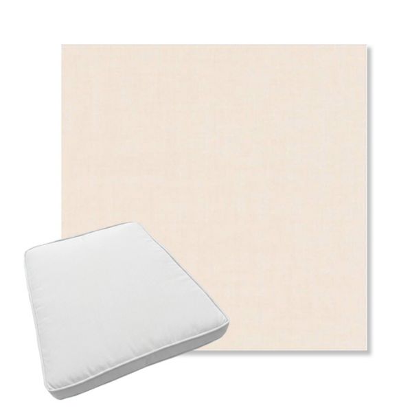 Picture of Cast Bisque | Boxed Trapezoid Outdoor Dining Chair Seat Cushions - Sunbrella© Fabric