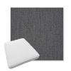 Picture of Cast Charcoal | Boxed Trapezoid Outdoor Dining Chair Seat Cushions - Sunbrella© Fabric