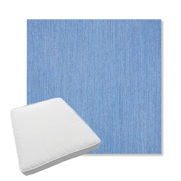 Picture of Cast Ocean | Boxed Trapezoid Outdoor Dining Chair Seat Cushions - Sunbrella© Fabric