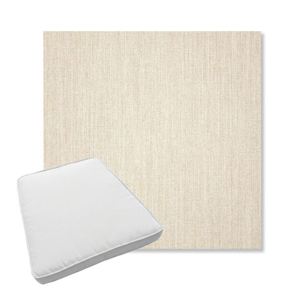Picture of Cast Pumice | Boxed Trapezoid Outdoor Dining Chair Seat Cushions - Sunbrella© Fabric