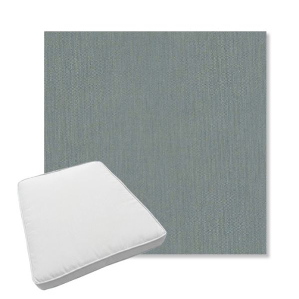 Picture of Cast Seaglass | Boxed Trapezoid Outdoor Dining Chair Seat Cushions - Sunbrella© Fabric