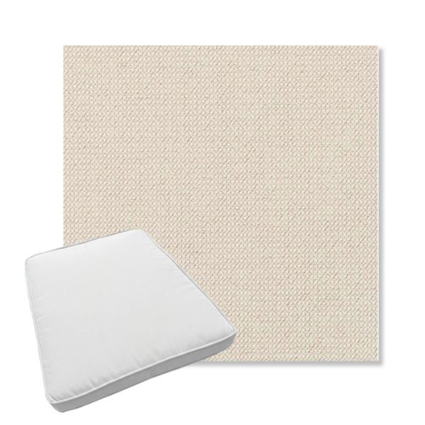 Picture of Charmer Parchment | Boxed Trapezoid Outdoor Dining Chair Seat Cushions - Sunbrella© Fabric