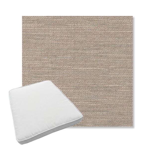 Picture of Charmer Pebble | Boxed Trapezoid Outdoor Dining Chair Seat Cushions - Sunbrella© Fabric