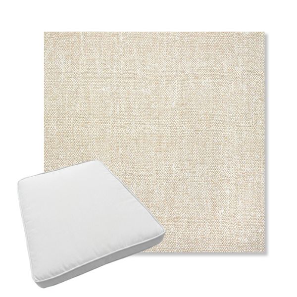 Picture of Chartres Cloud | Boxed Trapezoid Outdoor Dining Chair Seat Cushions - Sunbrella© Fabric