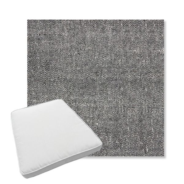 Picture of Chartres Granite | Boxed Trapezoid Outdoor Dining Chair Seat Cushions - Sunbrella© Fabric