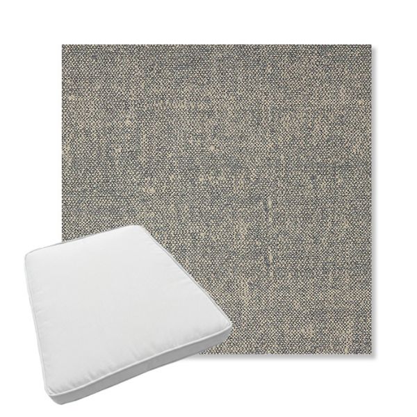 Picture of Chartres Graphite | Boxed Trapezoid Outdoor Dining Chair Seat Cushions - Sunbrella© Fabric