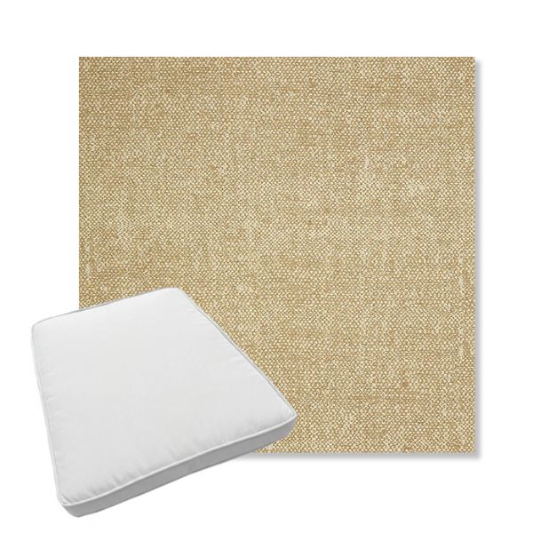 Picture of Chartres Hemp | Boxed Trapezoid Outdoor Dining Chair Seat Cushions - Sunbrella© Fabric