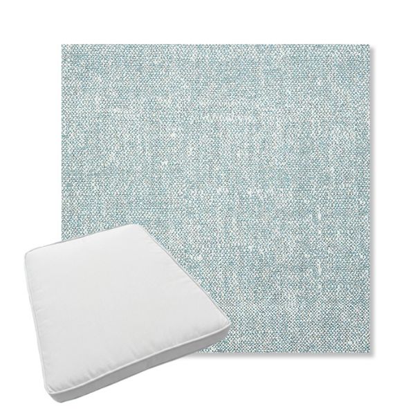 Picture of Chartres Opal | Boxed Trapezoid Outdoor Dining Chair Seat Cushions - Sunbrella© Fabric