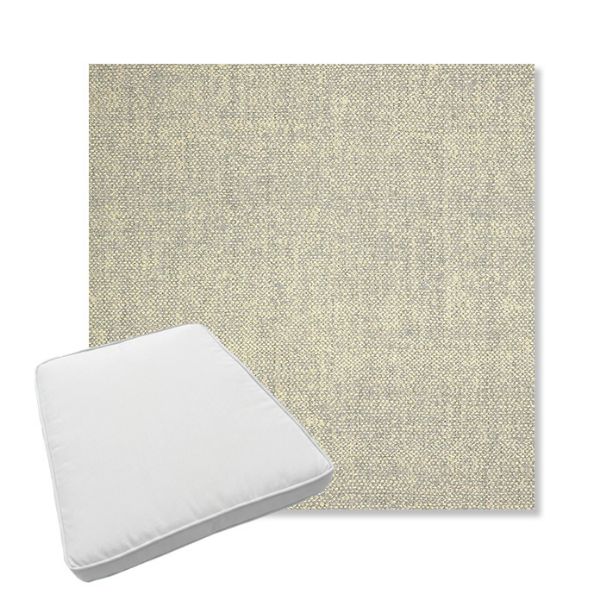 Picture of Chartres Pebble | Boxed Trapezoid Outdoor Dining Chair Seat Cushions - Sunbrella© Fabric