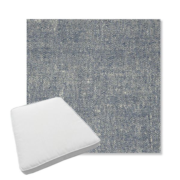 Picture of Chartres Storm | Boxed Trapezoid Outdoor Dining Chair Seat Cushions - Sunbrella© Fabric