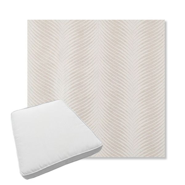 Picture of Clock Out Cloud | Boxed Trapezoid Outdoor Dining Chair Seat Cushions - Sunbrella© Fabric