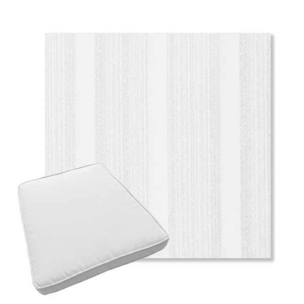Picture of Compose Linen | Boxed Trapezoid Outdoor Dining Chair Seat Cushions - Sunbrella© Fabric