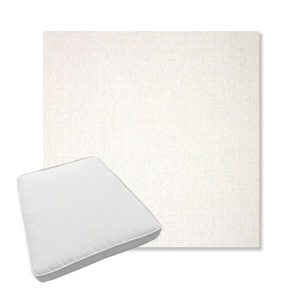 Picture of Crush Snow | Boxed Trapezoid Outdoor Dining Chair Seat Cushions - Sunbrella© Fabric