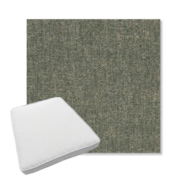 Picture of Dither Fern | Boxed Trapezoid Outdoor Dining Chair Seat Cushions - Sunbrella© Fabric