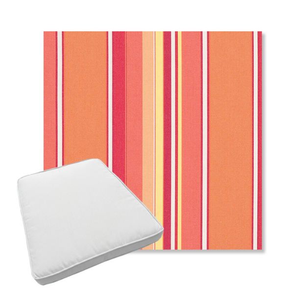 Picture of Dolce Mango | Boxed Trapezoid Outdoor Dining Chair Seat Cushions - Sunbrella© Fabric