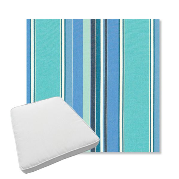 Picture of Dolce Oasis | Boxed Trapezoid Outdoor Dining Chair Seat Cushions - Sunbrella© Fabric