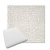 Picture of Dumont Stucco | Boxed Trapezoid Outdoor Dining Chair Seat Cushions - Sunbrella© Fabric