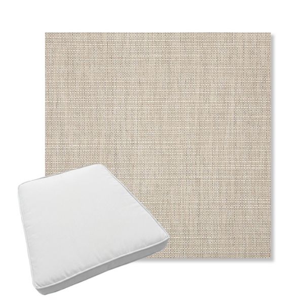 Picture of Echo Ash | Boxed Trapezoid Outdoor Dining Chair Seat Cushions - Sunbrella© Fabric