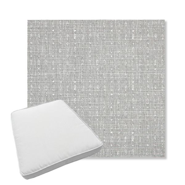 Picture of Embrace Pewter | Boxed Trapezoid Outdoor Dining Chair Seat Cushions - Sunbrella© Fabric