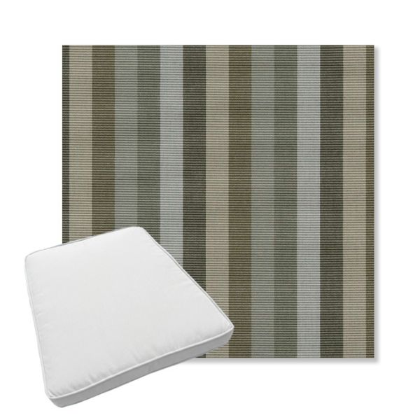 Picture of Entice Moss | Boxed Trapezoid Outdoor Dining Chair Seat Cushions - Sunbrella© Fabric