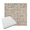 Picture of Escher Greige | Boxed Trapezoid Outdoor Dining Chair Seat Cushions - Sunbrella© Fabric