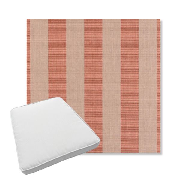 Picture of Expressive Blush | Boxed Trapezoid Outdoor Dining Chair Seat Cushions - Sunbrella© Fabric