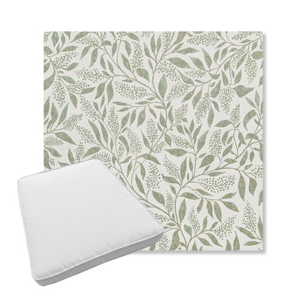 Picture of Exquisite Aloe | Boxed Trapezoid Outdoor Dining Chair Seat Cushions - Sunbrella© Fabric