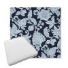 Picture of Floral Song Navy | Boxed Trapezoid Outdoor Dining Chair Seat Cushions - Sunbrella© Fabric