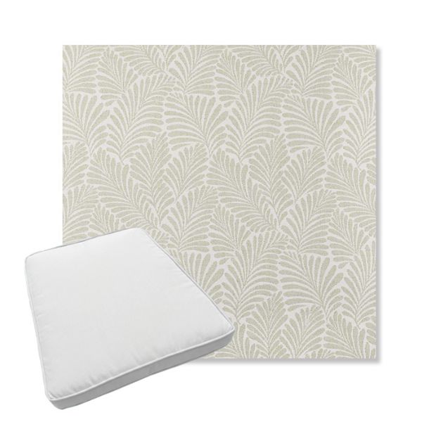 Picture of Frond Spring | Boxed Trapezoid Outdoor Dining Chair Seat Cushions - Sunbrella© Fabric