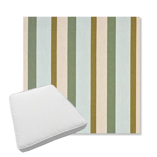 Picture of Gateway Aloe | Boxed Trapezoid Outdoor Dining Chair Seat Cushions - Sunbrella© Fabric