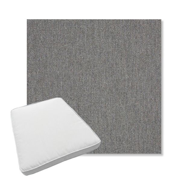 Picture of Heritage Slate | Boxed Trapezoid Outdoor Dining Chair Seat Cushions - Sunbrella© Fabric