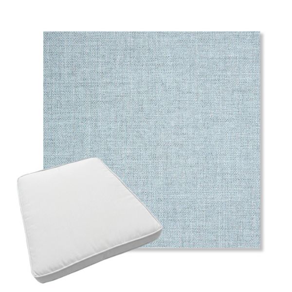 Picture of Idol Frost | Boxed Trapezoid Outdoor Dining Chair Seat Cushions - Sunbrella© Fabric