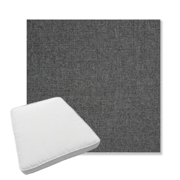 Picture of Idol Slate | Boxed Trapezoid Outdoor Dining Chair Seat Cushions - Sunbrella© Fabric