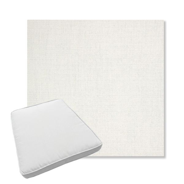 Picture of Idol Snow | Boxed Trapezoid Outdoor Dining Chair Seat Cushions - Sunbrella© Fabric