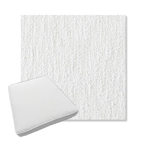 Picture of Improve White | Boxed Trapezoid Outdoor Dining Chair Seat Cushions - Sunbrella© Fabric