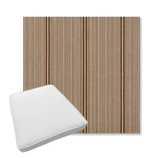 Picture of Influence Teak | Boxed Trapezoid Outdoor Dining Chair Seat Cushions - Sunbrella© Fabric