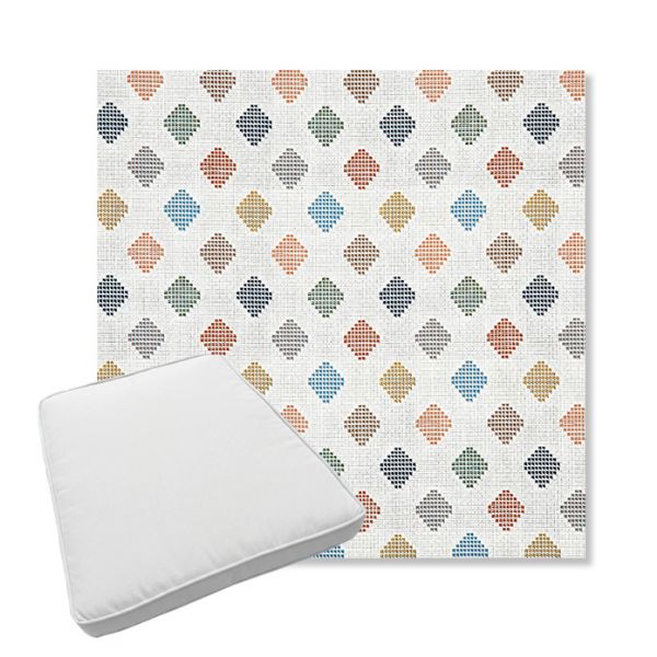 Picture of Infused Gem | Boxed Trapezoid Outdoor Dining Chair Seat Cushions - Sunbrella© Fabric