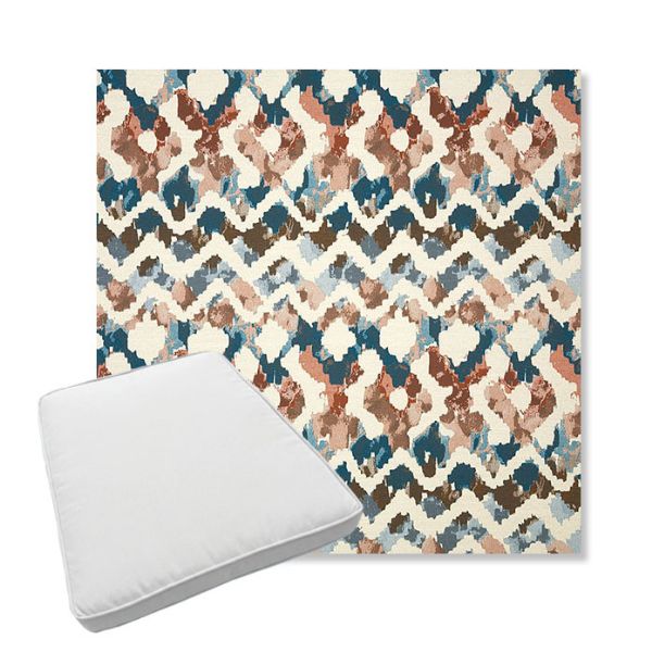 Picture of Inga Boho | Boxed Trapezoid Outdoor Dining Chair Seat Cushions - Sunbrella© Fabric