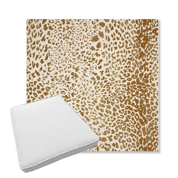 Picture of Instinct Toffee | Boxed Trapezoid Outdoor Dining Chair Seat Cushions - Sunbrella© Fabric