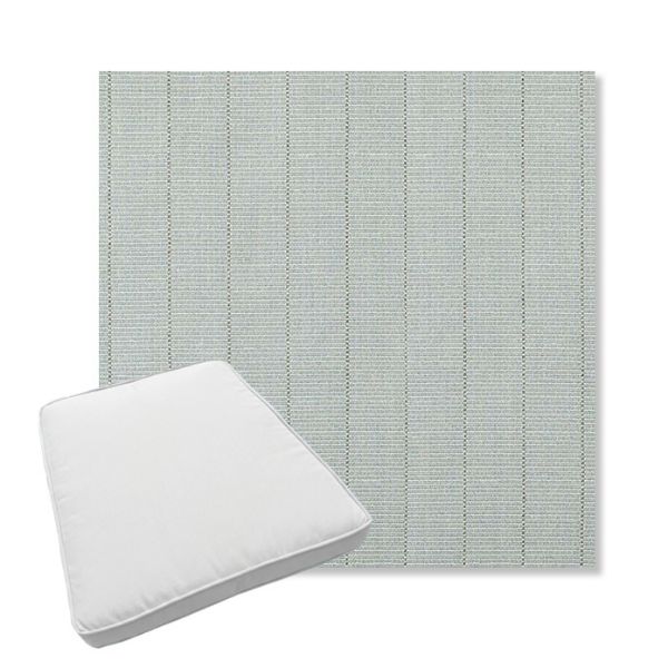 Picture of Kaia Mist | Boxed Trapezoid Outdoor Dining Chair Seat Cushions - Sunbrella© Fabric