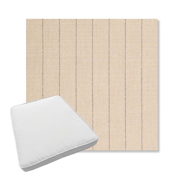 Picture of Kaia Wheat | Boxed Trapezoid Outdoor Dining Chair Seat Cushions - Sunbrella© Fabric