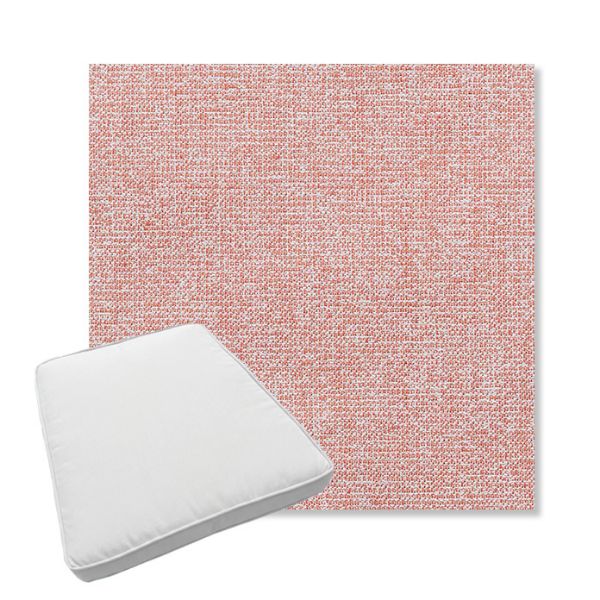 Picture of Kismet Coral | Boxed Trapezoid Outdoor Dining Chair Seat Cushions - Sunbrella© Fabric