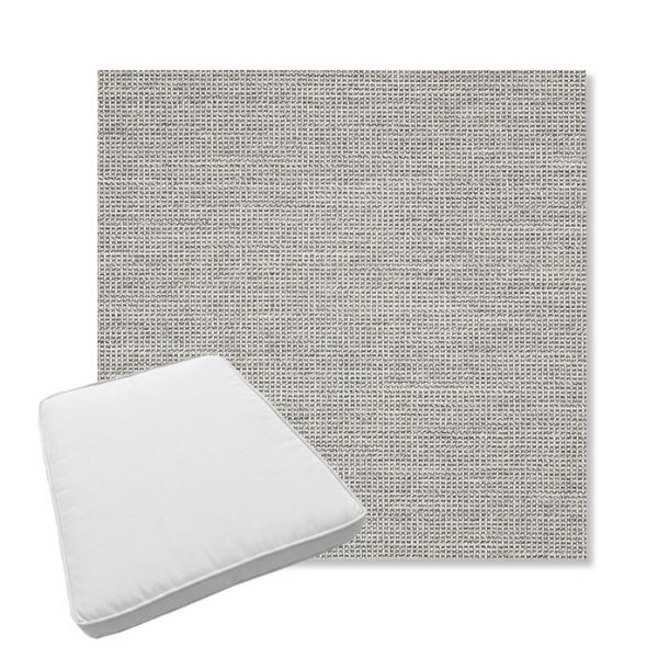 Picture of Kudos Ash | Boxed Trapezoid Outdoor Dining Chair Seat Cushions - Sunbrella© Fabric