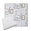 Picture of Labyrinth Cloud | Boxed Trapezoid Outdoor Dining Chair Seat Cushions - Sunbrella© Fabric