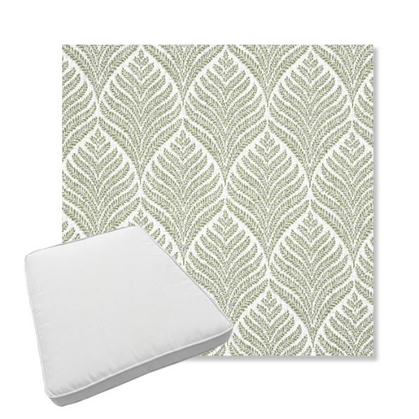 Picture of Linnaeus Spring | Boxed Trapezoid Outdoor Dining Chair Seat Cushions - Sunbrella© Fabric