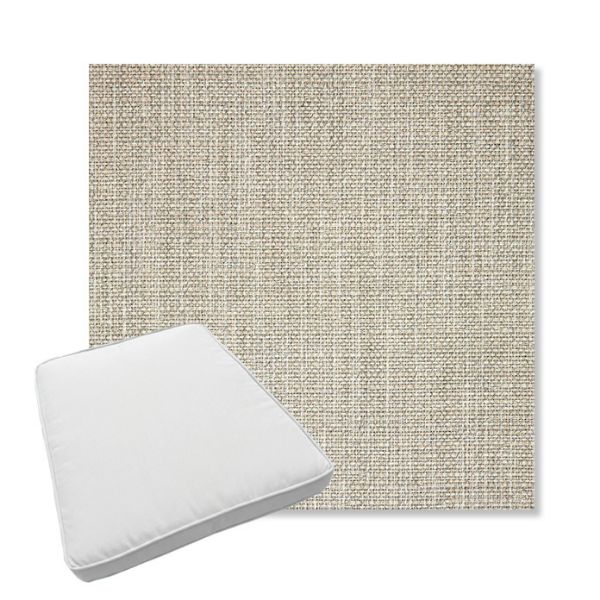 Picture of Linville Oyster | Boxed Trapezoid Outdoor Dining Chair Seat Cushions - Sunbrella© Fabric